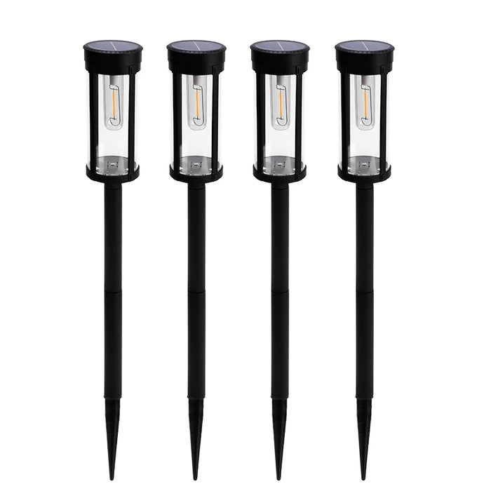 Retro Solar Pathway Warm Lights Outdoor Waterproof Solar Powered Garden for Walkway Yard Backyard Landscape Lighting Decorative