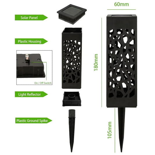 Outdoor Solar LED Solar Lawn Lights Waterproof Garden Decoration Lamp Yard Landscape Patio Pathway Retro Buried Path Light