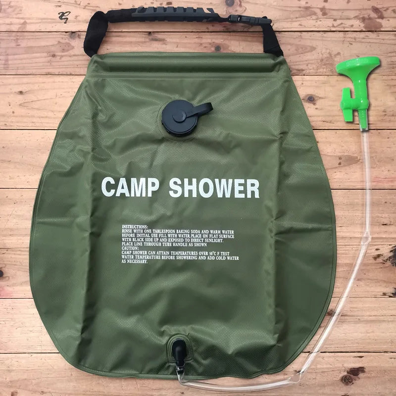 Camp Supplies Solar Heat Concentration 20L Outdoor Camping Bath Bag Portable Nature Hike Equipment Gadgets Novelty Hiking