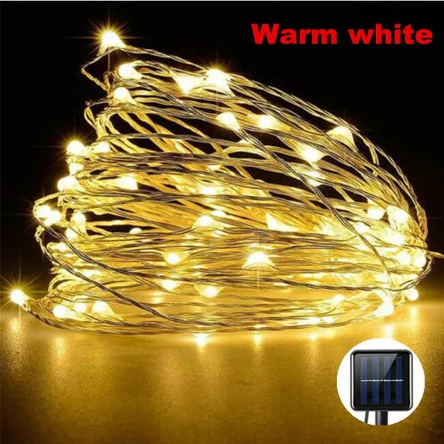 Solar Lamp String Lights 100/200/300/400 LEDs Fairy Holiday LED Outdoor Christmas Party Garland Solar Garden Waterproof Decor