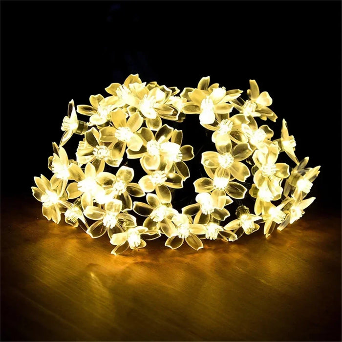 5/7/12M Solar LED Light Outdoor Garden Decoration Cherry Lights Waterproof Solar Powered Patio Light for Garden Party Christmas