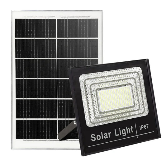Solar Flood Lights with Remote Control, IP67 Waterproof Adjustable Spotlight for Villa & Street Lighting