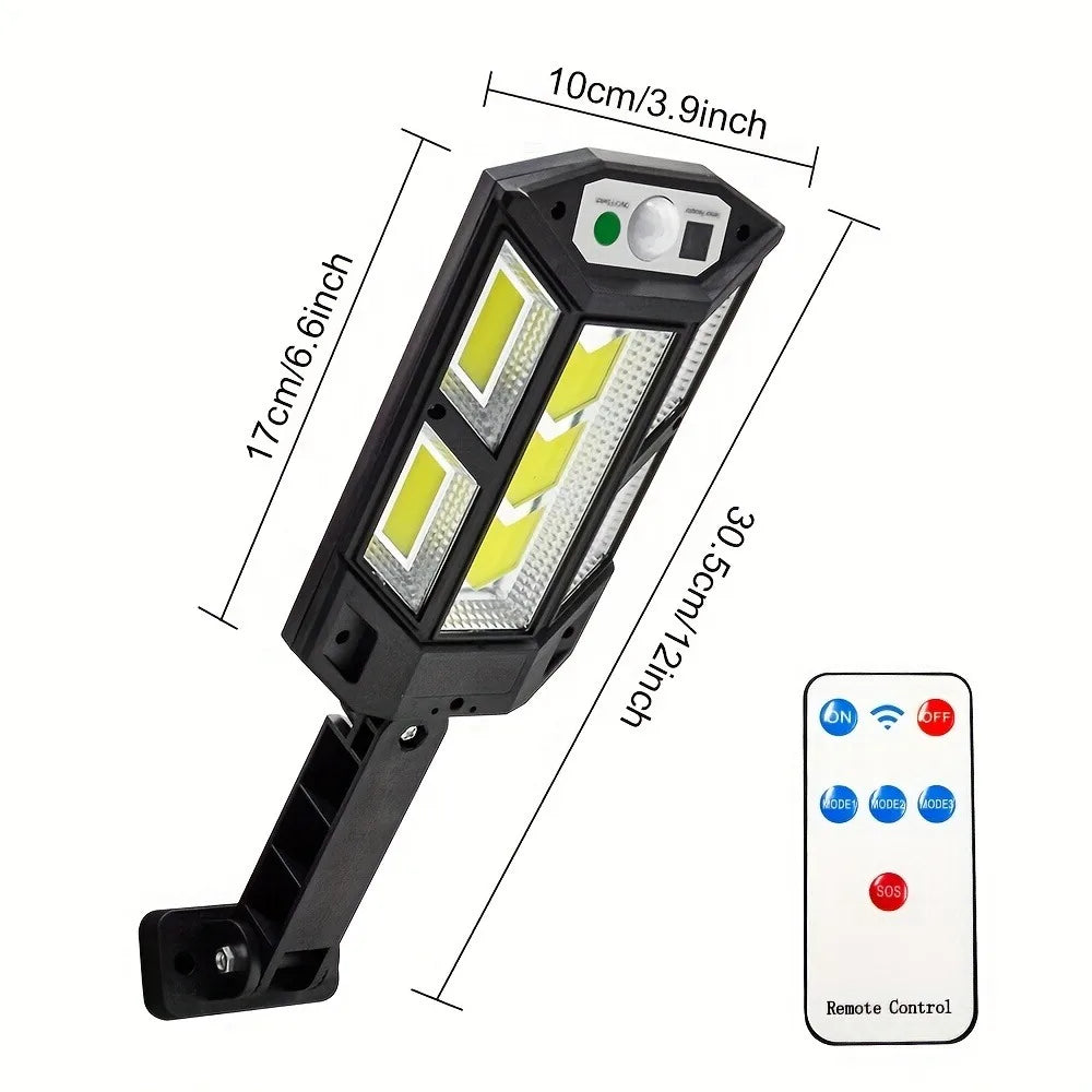 1pc Solar Street Lights,43LED Solar Wall Light Outdoor,Remote Control Solar Flood Light,Motion Sensor,For Yard,Garden Lamp