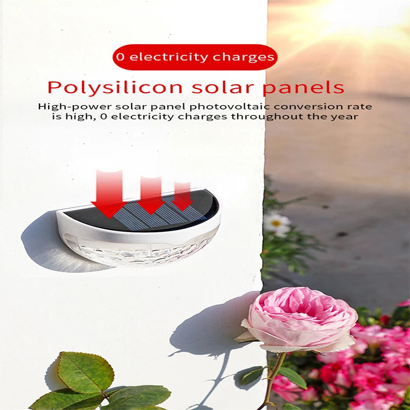 2/4/6/10/12/18/20Pcs Solar Fence Light Outdoor Waterproof Wall Lamps Festoon Decoration LED Light for Garden Step Patio Stairs