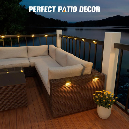 Solar Step Deck Fence Lights Outdoor Waterproof Led Path Light for Patio Stairs Garden Pathway Step Fences Outside Solar Lamp