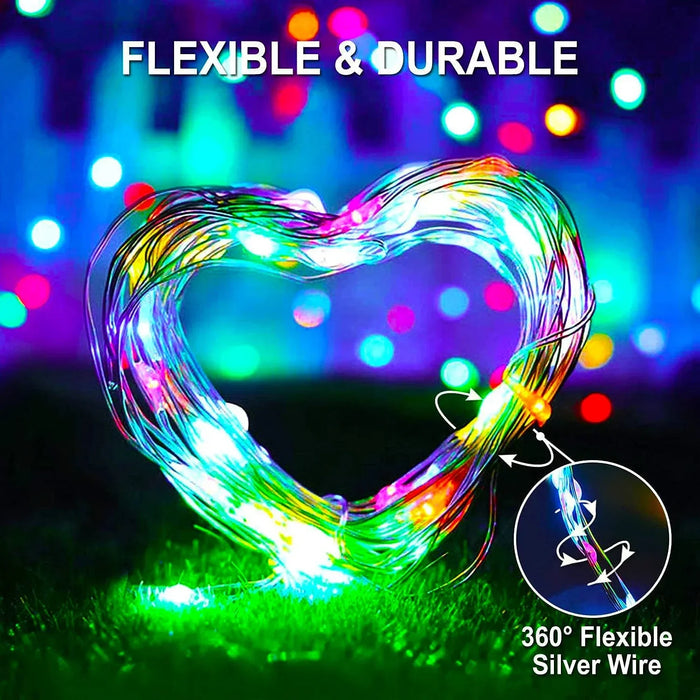 Christmas Decoration 300LED Solar String Lights Outdoor Waterproof Copper Wire Fairy Lights 8 Modes Suitable for Wedding Party