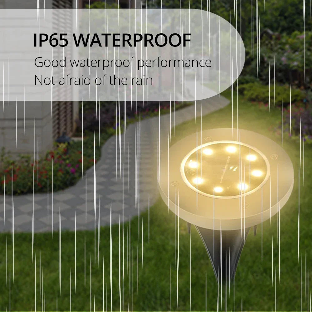 Outdoor Solar Ground Light Waterproof Garden In-ground Pathway Light Solar Landscape Light for Lawn Yard Deck Patio Walkway