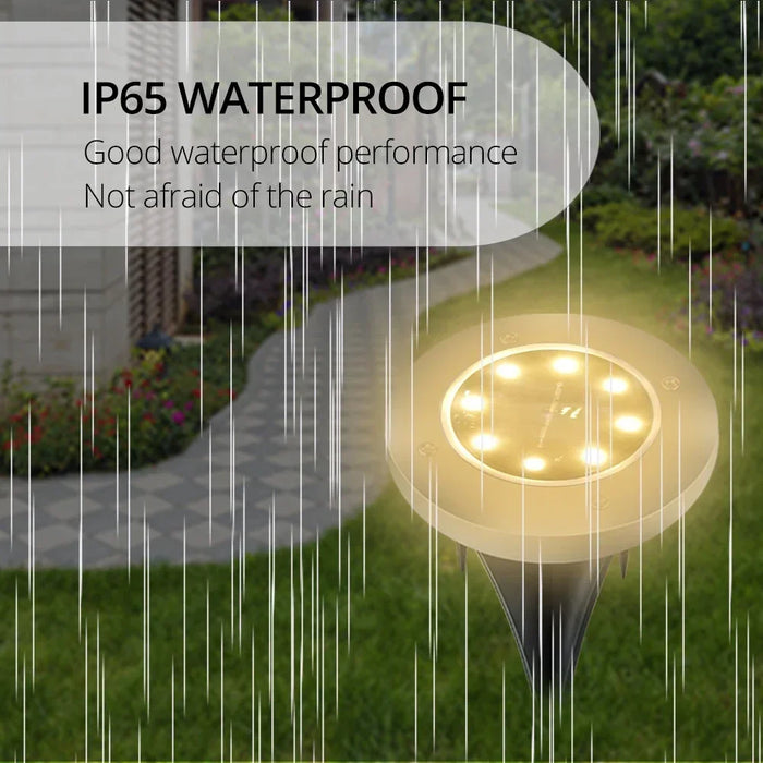 Outdoor Solar Ground Light Waterproof Garden In-ground Pathway Light Solar Landscape Light for Lawn Yard Deck Patio Walkway