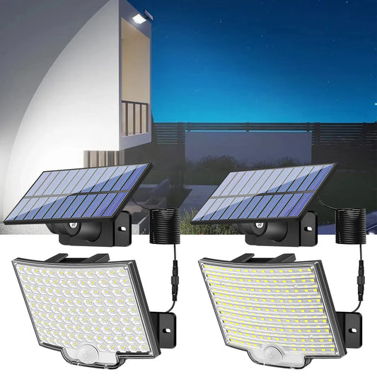 Solar Flood Light Outdoor With 3 Mode Adjustable Auto On/Off Waterproof Solar Light Wall Lamp for Porch Patio Garden Garage Yard
