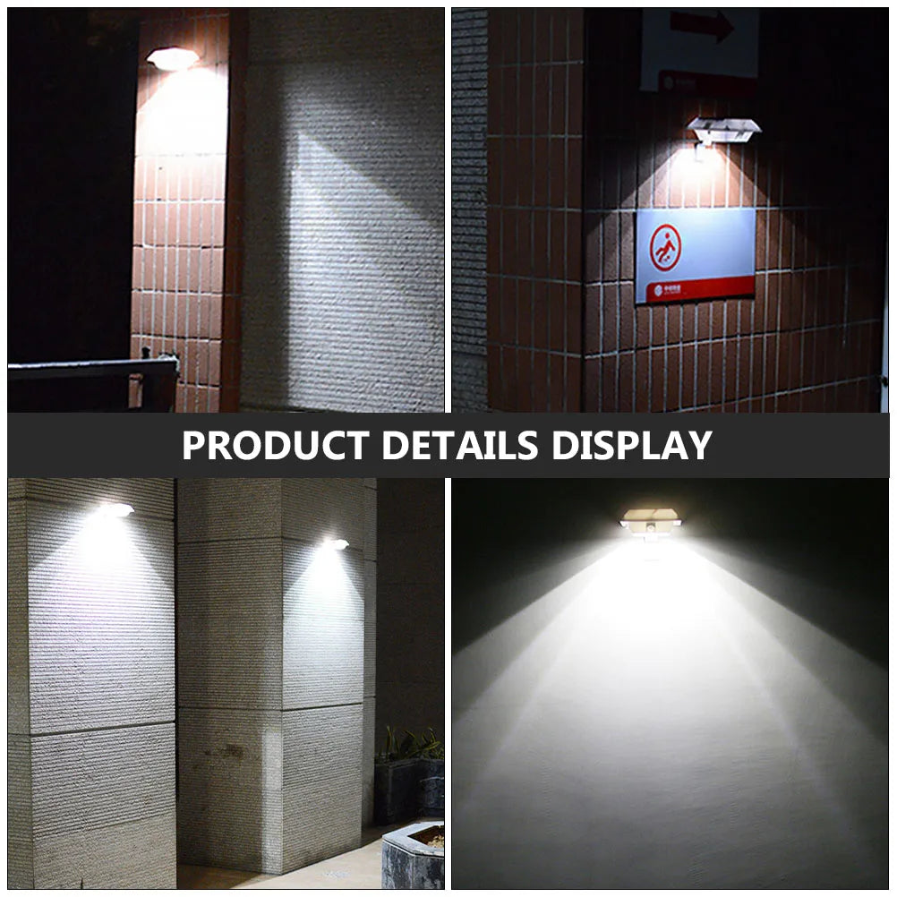 3pcs Solar Fence Light Outdoor LED Waterproof Plastic Lamp for Wall Porch Yard Garden Pathway Lighting Solar Powered Batteries
