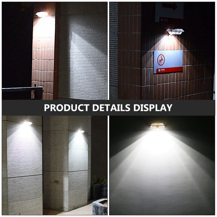 3pcs Solar Fence Light Outdoor LED Waterproof Plastic Lamp for Wall Porch Yard Garden Pathway Lighting Solar Powered Batteries