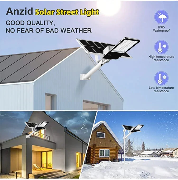 2000w Split Solar street Light Outdoor Aluminum Solar Street light Garden sunlight House Remote Control Waterproof Wall Lamp