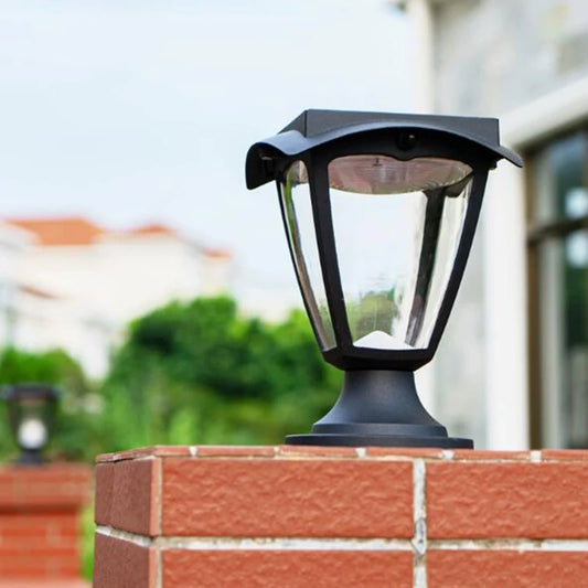 Simple Solar Column Pillar Light Outdoor LED Post Deck Cap Fence Landscape Lamp Waterproof Decor Garden Gate Solar Power Lamp