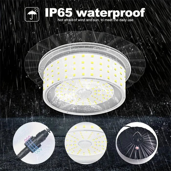 Solar Shed Light, Solar Pendant Light Outdoor,224 LED Solar Indoor Lights Motion Sensor with Remote Control for Shed Garage