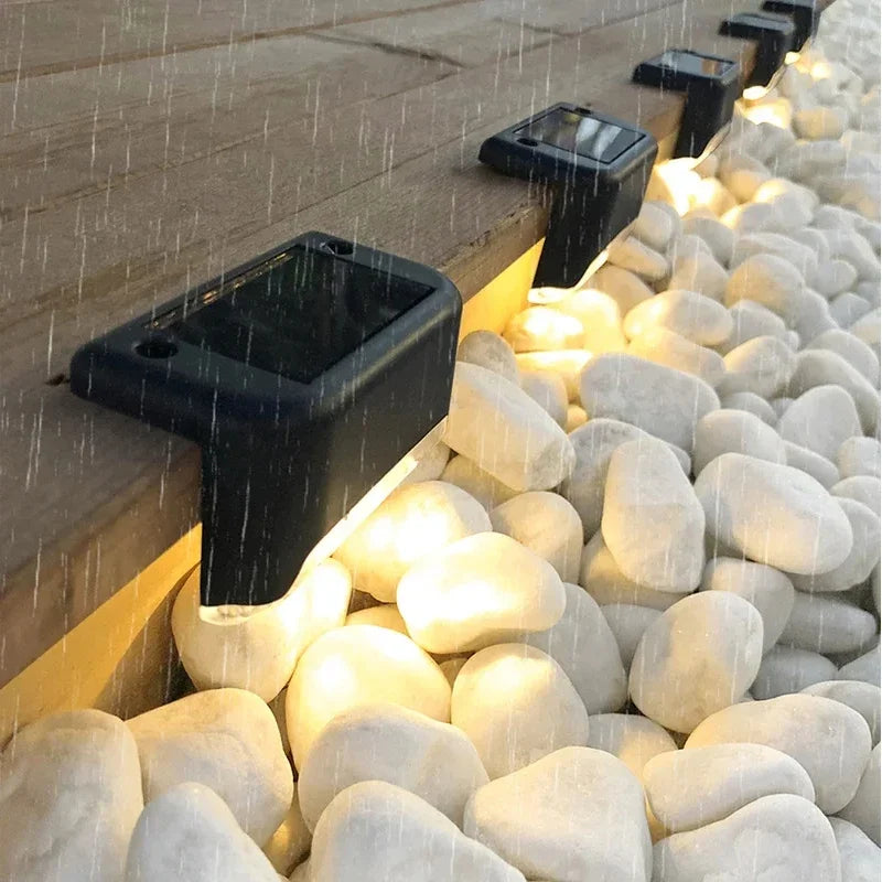 Solar Lamps LED Outdoor Garden Balcony Staircase Fence Railing Lights Courtyard Waterproof Solar Outdoor Decorative Wall Lights
