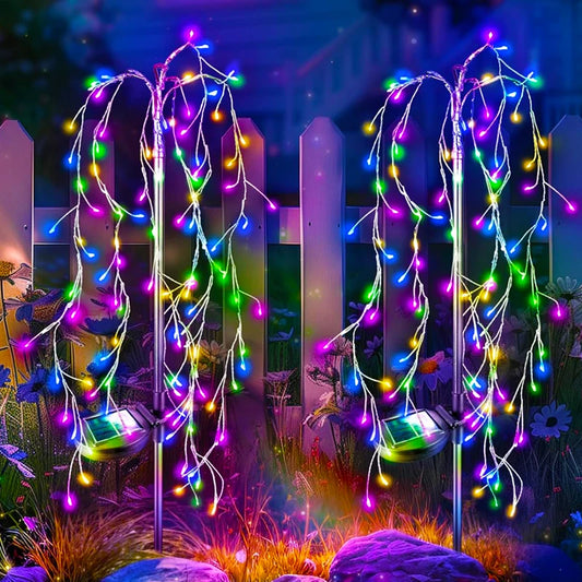Solar Fairy Lights Outdoor Garden Waterproof Flower Lights For Yard Outside Patio Lawn Pathway Decorative Lamp 1pcs