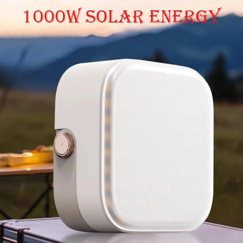 Solar Energy Outdoor Camping Light Portable Waterproof Large-capacity Lithium Battery High Power Camping Light Outdoor Supplies