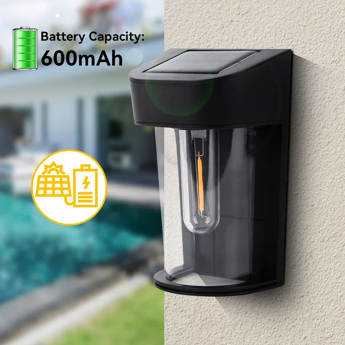 Solar Wall Lights Outdoor Porch Lights Fixture Solar Lantern Motion Sensor Waterproof Entryway Door Exterior Wall Lamp