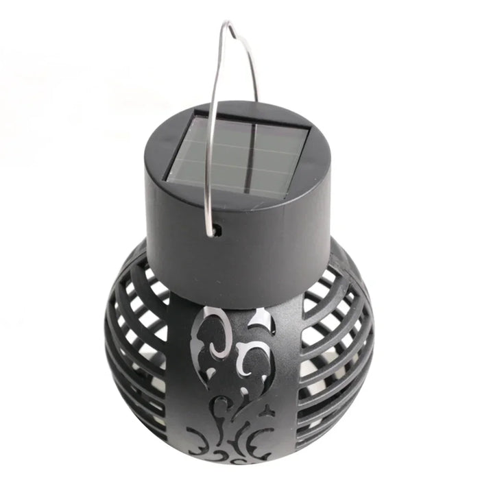 Solar LED Outdoor Flame Effect Hanging Lantern Out Waterproof Garden Decoration Lamp Solar Fairy Light For Patio Garden Yard