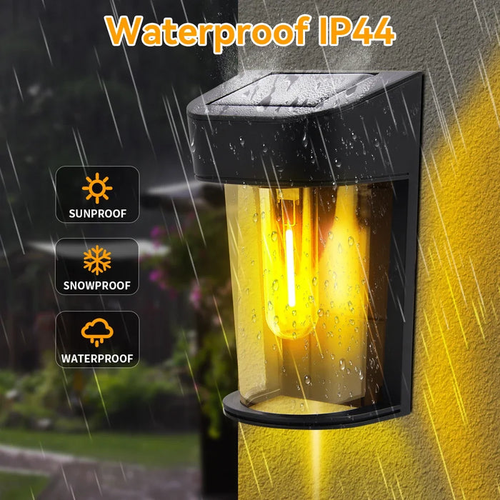 Solar Wall Lights Outdoor Porch Lights Fixture Solar Lantern Motion Sensor Waterproof Entryway Door Exterior Wall Lamp