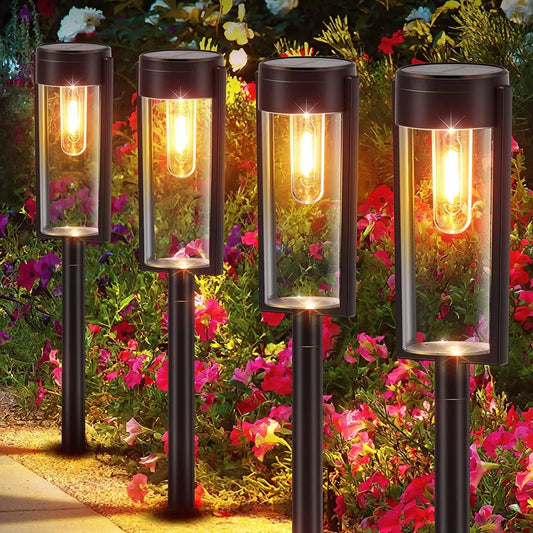 LED Solar Pathway Lights Outdoor  Garden Lamp Waterproof Landscape Lights Lights Walkway Driveway Lawn Patio Garden Decor