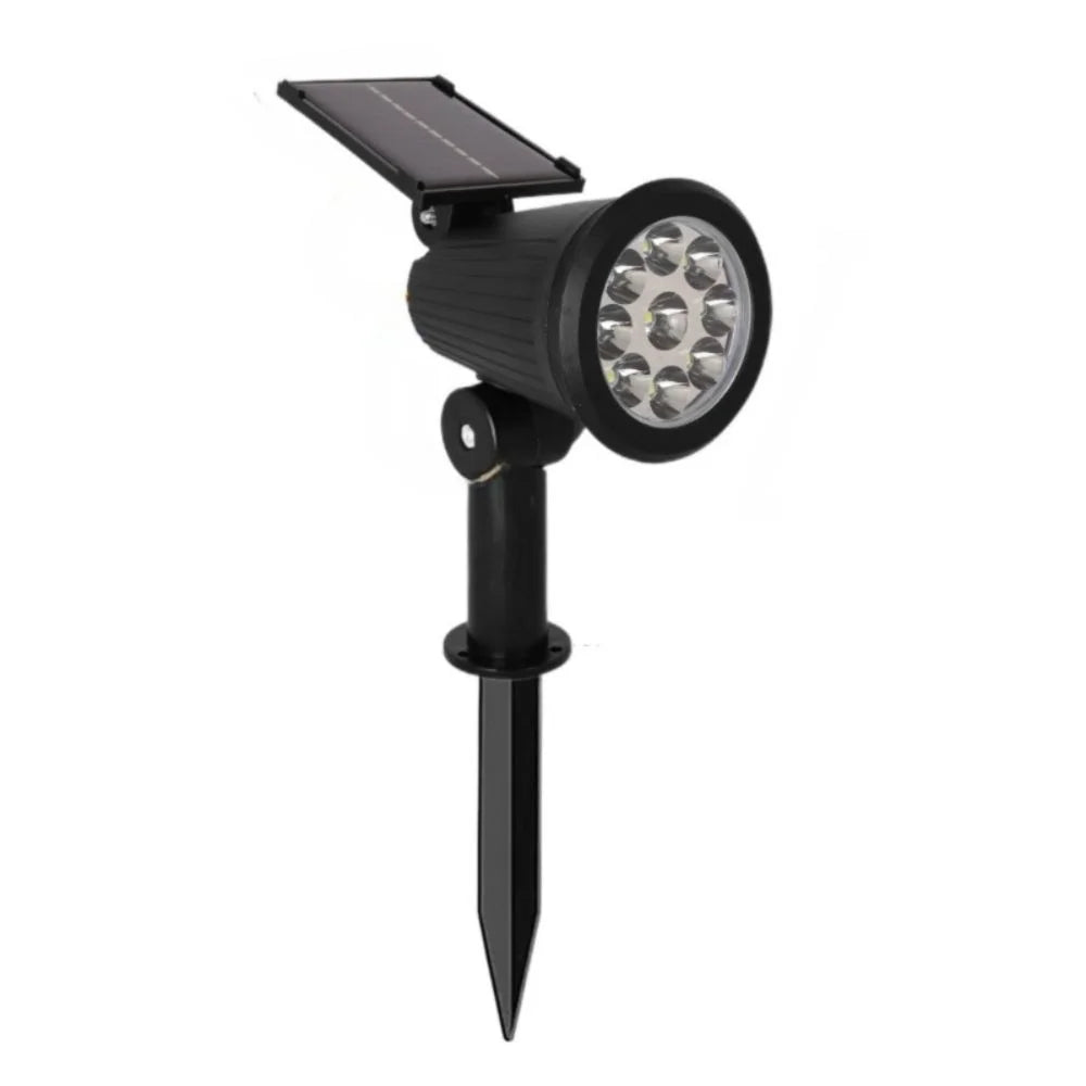 9/1 LED Solar Spotlights Waterproof Anti-freezing Brightness Adjustable Spot Light Pathway Lights Tree Lights Garden Decor Lamp