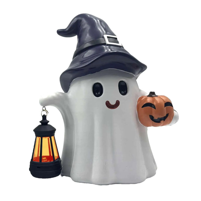 Halloween Ghost Lantern Ornament Solar Powered Design Light Nightlight Garden Sculpture Lights Cute Yard Holiday Decorations