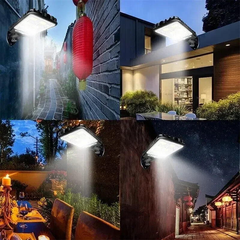 1~6PCS Solar Wall Lamp Motion Sensor 3 Working Modes Outdoor Garden Courtyard Security Waterproof Decoration Street Lights