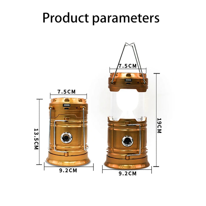 Solar LED Portable Lantern Torch Lamp Multi-function Outdoor Solar Waterproof Camping Emergency Tent Lamp for Outdoor Lighting