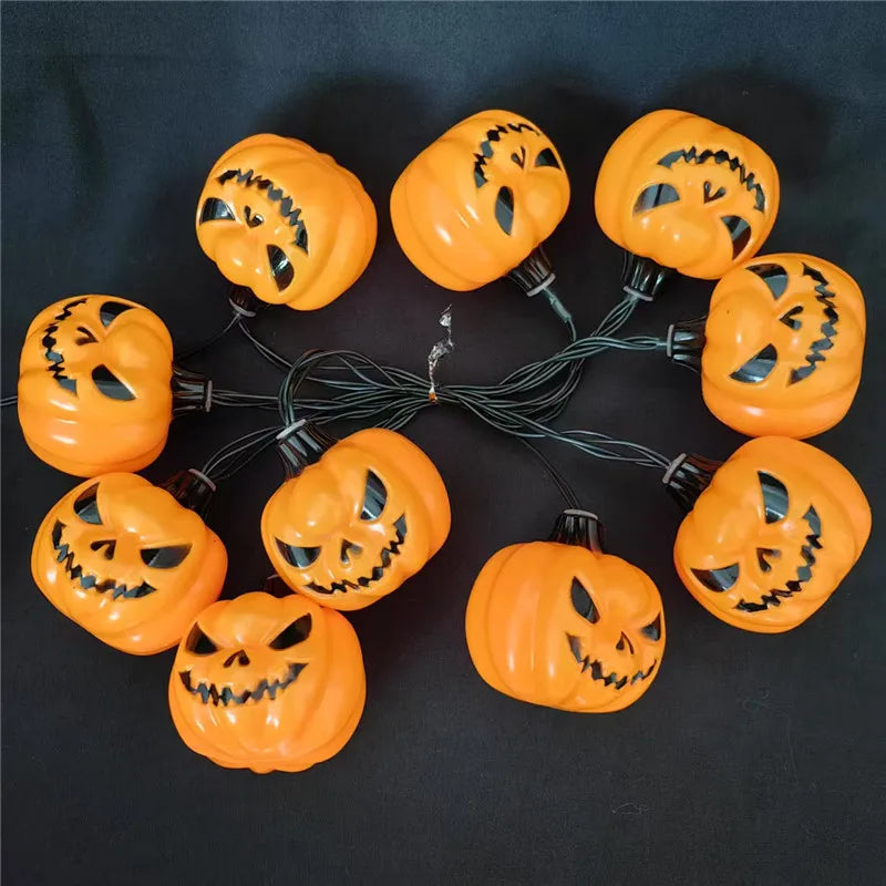 Solar Lights for Halloween Decorations Pumpkin Outdoor Spooky String Lights for Easter Garden Yard  Decor