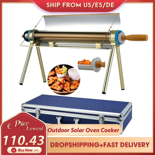 Portable Solar Camping Grill Camping Cooking Utensils And Survival Equipment Multi-functional Solar Oven Outdoor Barbecue Tools