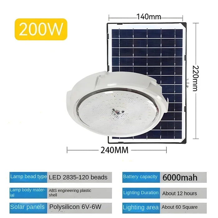 Solar lights Indoor Home Top Ceiling House Outdoor Garden pandent light Panel Lamp Fixture For Corridor Garden Living Room