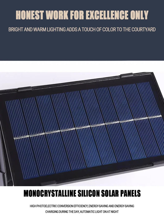 Outdoor Solar Wall Lamp Upper Lower Light Emitting Exterior Wall Lamp Waterproof LED Outdoor Lighting Dual Head Courtyard