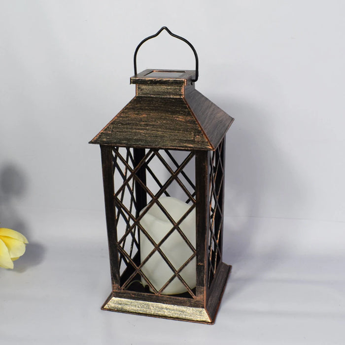 Solar LED Hanging Light Outdoor Garden Lantern Shape Ornament Backyard Porch Terrace Lawn Decoration Art Sculpture