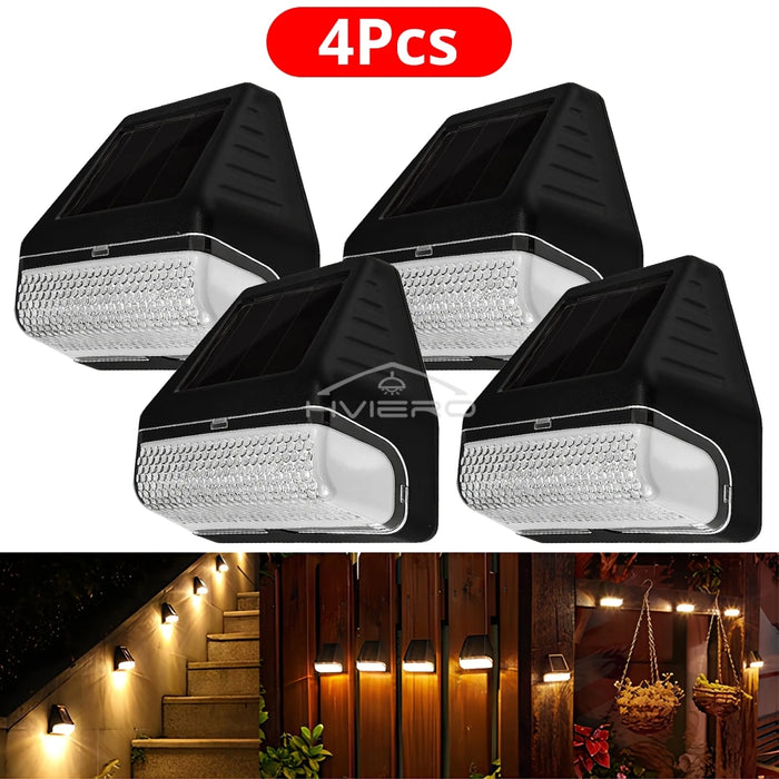 Led Solar Wall Lamps Lighting Ultra Bright Outdoor Rainproof Courtyard Garden Decoration Staircase Steps Fences Induction Light