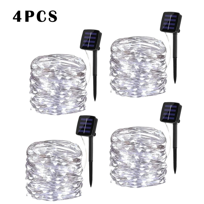 Solar String Fairy Light Ultra Long Outdoor Festoon LED Copper Waterproof Christmas Garland Decoration Garden Solar Lamp Decor