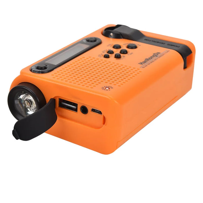 Portable Solar Hand Crank Radio 3 In 1 2000mAh Power Bank Phone Charger Flashlight Emergency Radio AM/FM/SW Weather Radios
