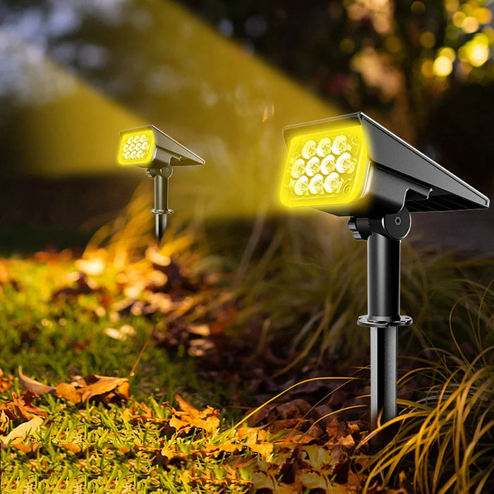 Solar Powered Motion Sensor Spotlight Outdoor Pathway Decoration Landscape Waterproof Lawn Lamp Solar Spot Lights