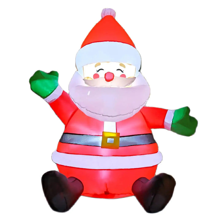 Christmas Solar Term Model Balloon,Glow Inflatable Sitting Santa Claus Snowman,Courtyard Door Shopping Mall Decoration Props