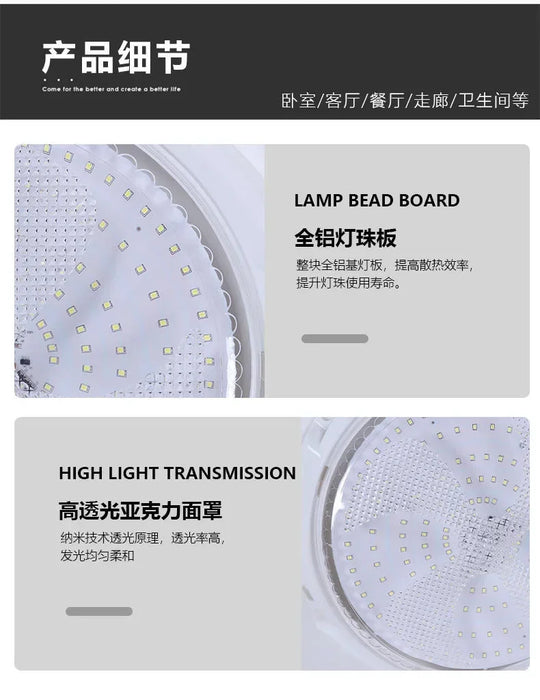 Solar Home Indoor Ceiling Light Rural Super Bright High Power Villa Balcony Corridor Room Living Room Garden Light