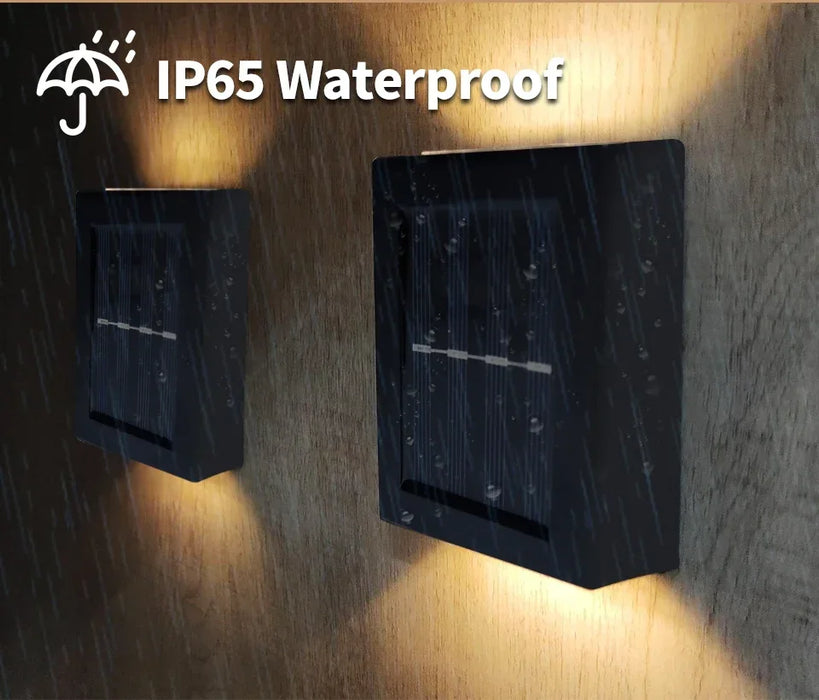 Solar Light Outdoor Up and Down Luminous Wall Washer Light Waterproof Sunlights for Garden Yard Stairs Street Decoration Lamp