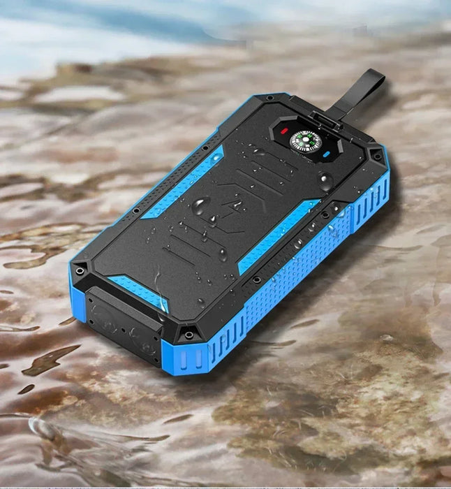 Solar panels Power bank Wireless charging solar phone charger 99000mAh with Camping Lamp Mobile Phone Charger USB Power bank