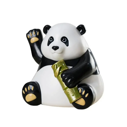 ABUN-Solar Dancing Toys Solar Panda Bear Bobblehead Collectible Figurines Car Dashboard Decor Panda Desk Accessories Office