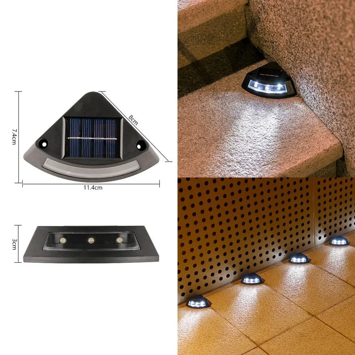 Outdoor Solar Step Lamp LED Decorative Lighting for Home Garden Staircase Patio Walkway Steps - Energy Efficient Garden Lights
