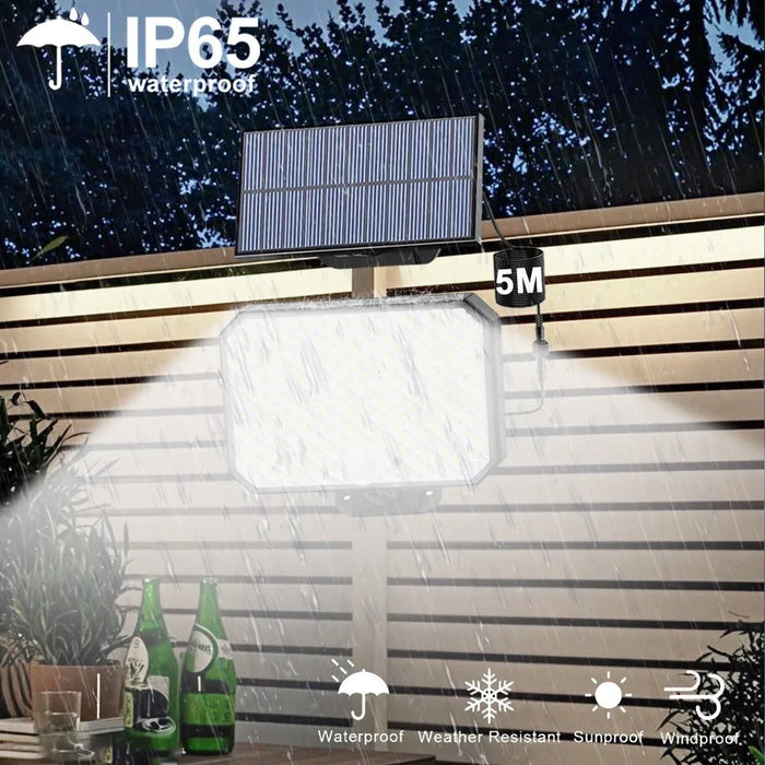 Solar Security Lights 190LED Solar Lights Outdoor Motion Sensor Waterproof 3 Modes   Solar Flood Wall Lamp Yard Garage Garden