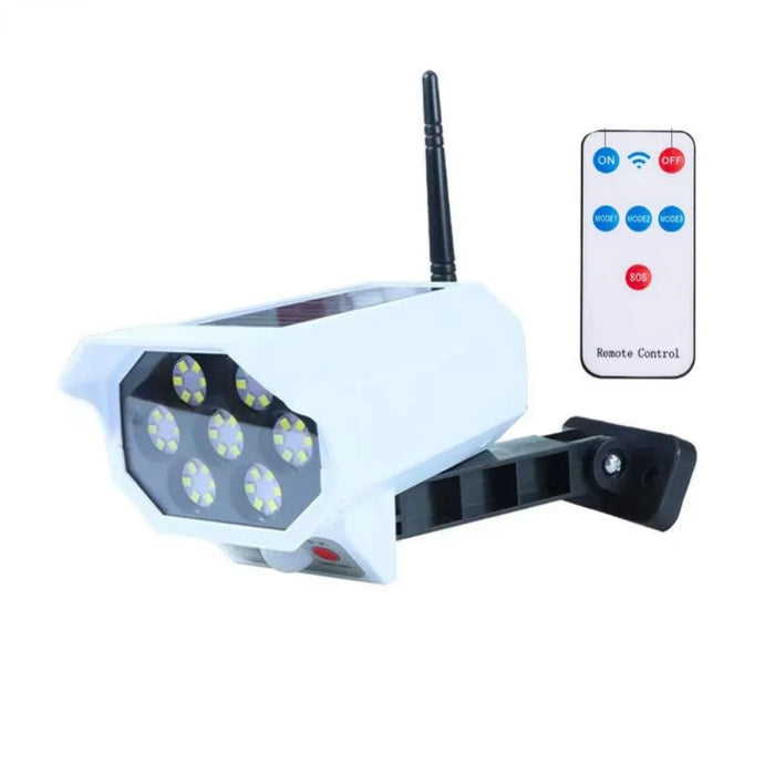 Solar Light Motion Sensor Security Dummy Camera Wireless Outdoor Flood Light IP65 Waterproof Lamp 3 Mode For Home Garden
