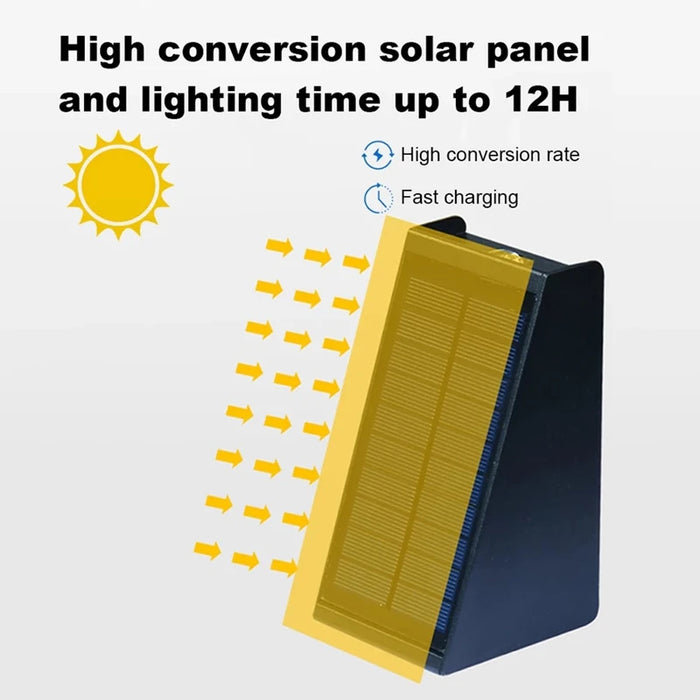 Solar Wall Light Strong Brightness Outdoor Waterproof Home Garden Arrangement Terrace Balcony Atmosphere Decoration Night Lamp