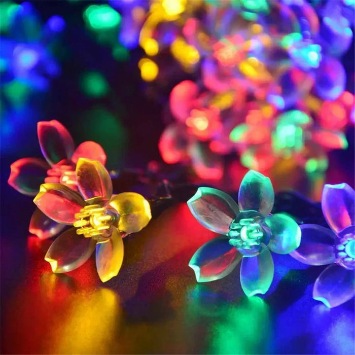 5/7/12M Solar LED Light Outdoor Garden Decoration Cherry Lights Waterproof Solar Powered Patio Light for Garden Party Christmas