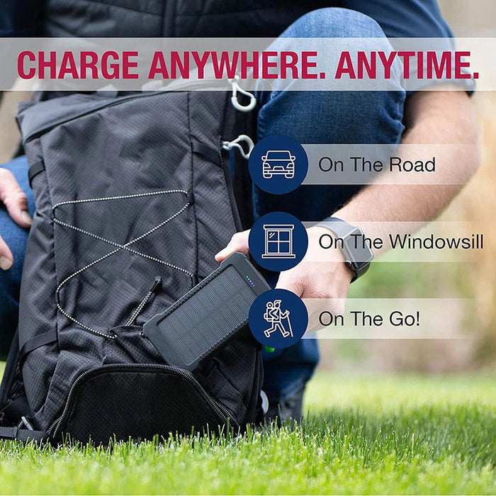 New 20000mah Solar Power Bank Portable Power Bank Power Supply, Outdoor Camping LED Lighting Compass Mobile Phone Charging