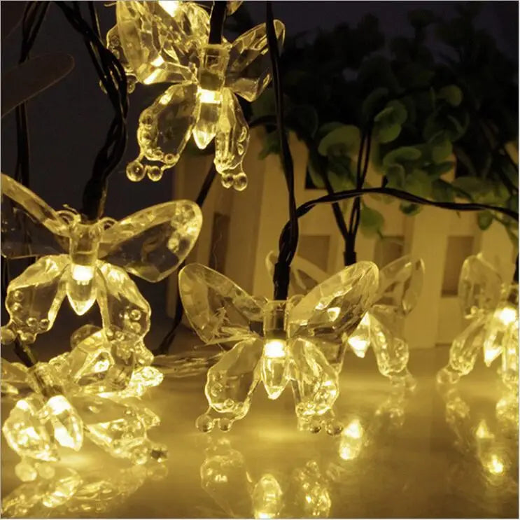 Led Solar Light Solar Garden Light Xmas Outdoor Decoration Lights Garden Butterfly/bee Decorative Light Outdoor Garland Lights